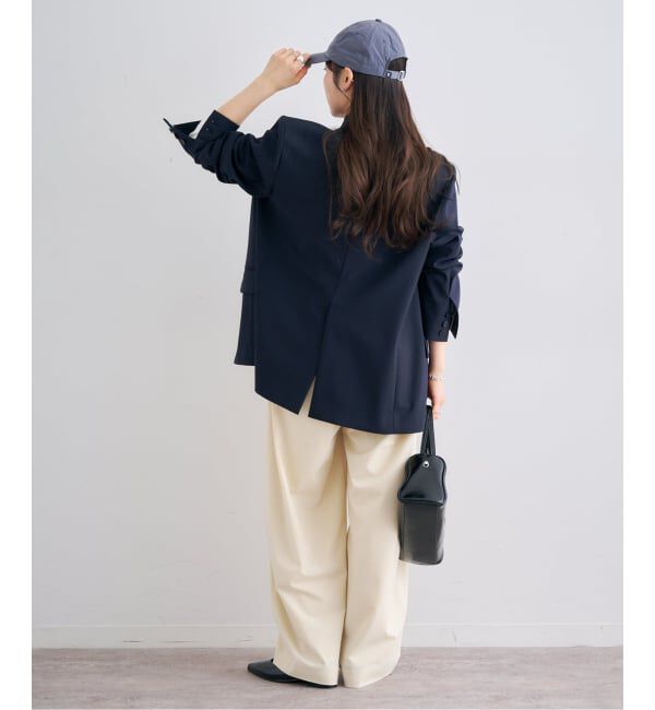 U by SPICK&SPAN「2WAYトロタックサスペンダーパンツ」|スラックス|