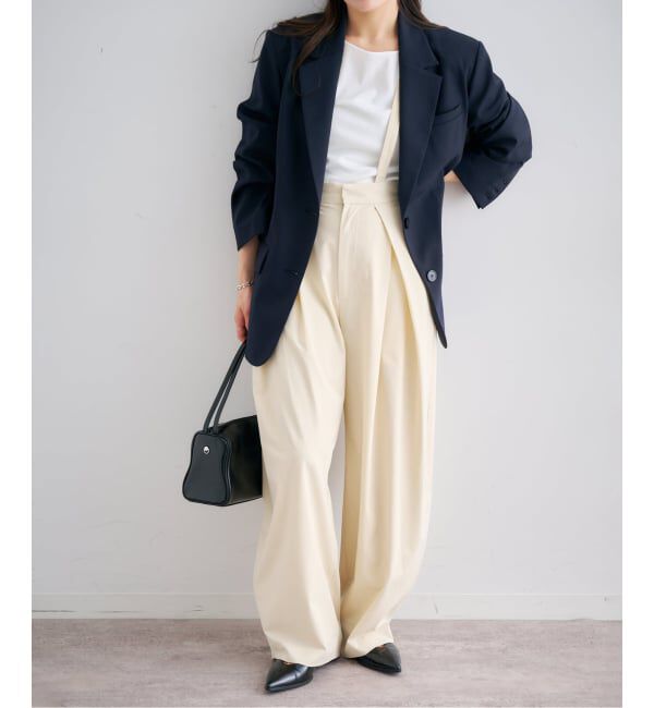 U by SPICK&SPAN「2WAYトロタックサスペンダーパンツ」|スラックス|