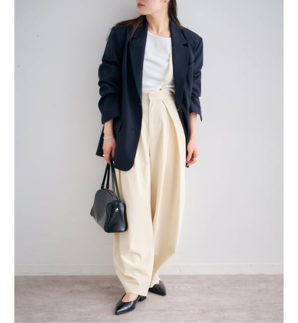 U by SPICK&SPAN「2WAYトロタックサスペンダーパンツ」|スラックス|