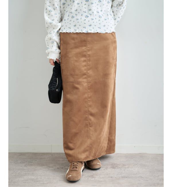 U by SPICK&SPAN「フェイクスエードバックスリットスカート」|スカート|
