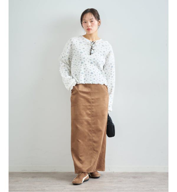 U by SPICK&SPAN「フェイクスエードバックスリットスカート」|スカート|