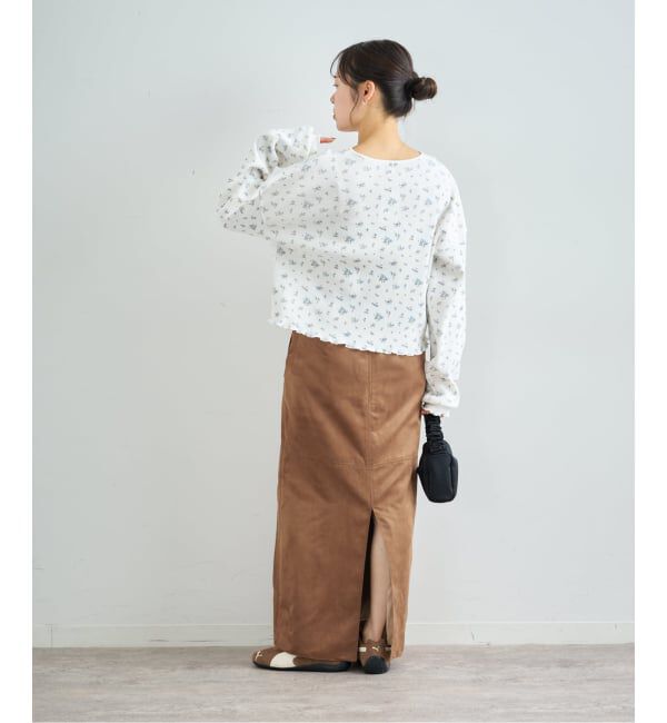 U by SPICK&SPAN「フェイクスエードバックスリットスカート」|スカート|