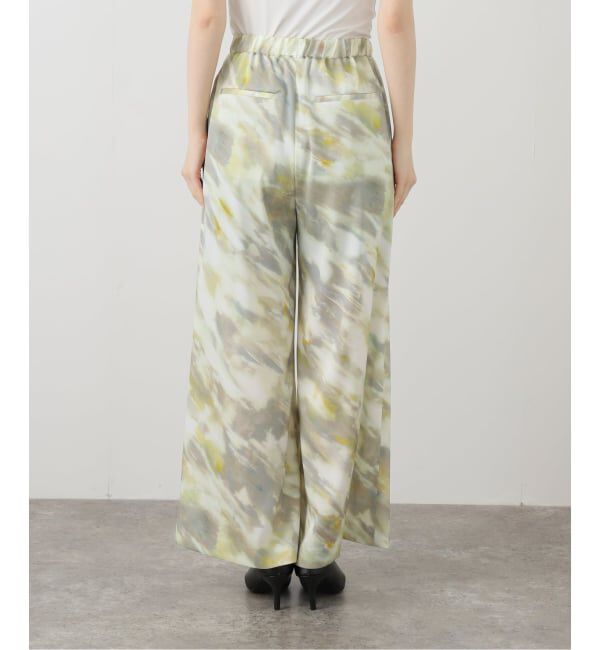 NOBLE「ライトフロープリントパンツ」|スラックス|