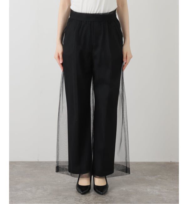 NOBLE「レイヤードチュールパンツ」|スラックス|