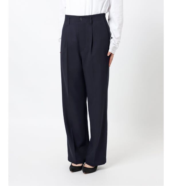 Spick and Span「ドレープチノ1タックストレートパンツ」|チノ|