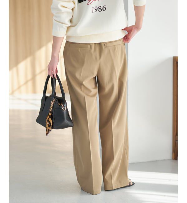 Spick and Span「ドレープチノ1タックストレートパンツ」|チノ|