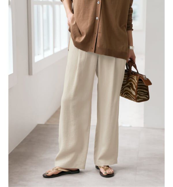 Spick and Span「《新色有り / 追加予約》ワッシャーサテンイージーパンツ」|その他|