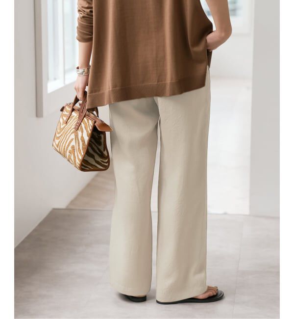 Spick and Span「《新色有り / 追加予約》ワッシャーサテンイージーパンツ」|その他|