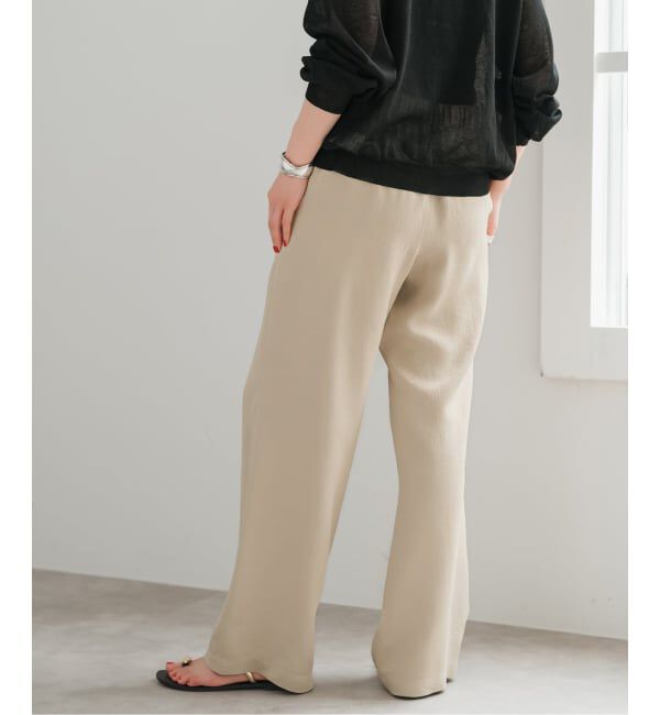 Spick and Span「《新色有り / 追加予約》ワッシャーサテンイージーパンツ」|その他|