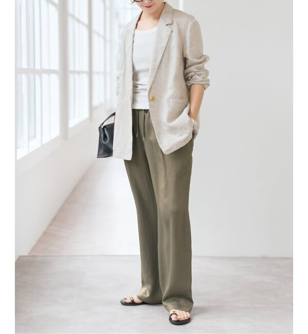 Spick and Span「《新色有り / 追加予約》ワッシャーサテンイージーパンツ」|その他|