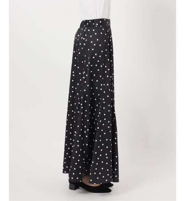 Spick and Span「ドットサテンフレアスカート」|スカート|