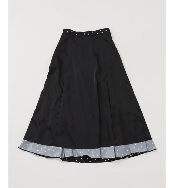 Spick and Span「ドットサテンフレアスカート」|スカート|