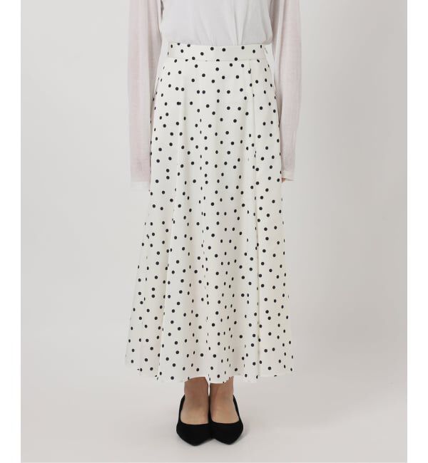 Spick and Span「ドットサテンフレアスカート」|スカート|