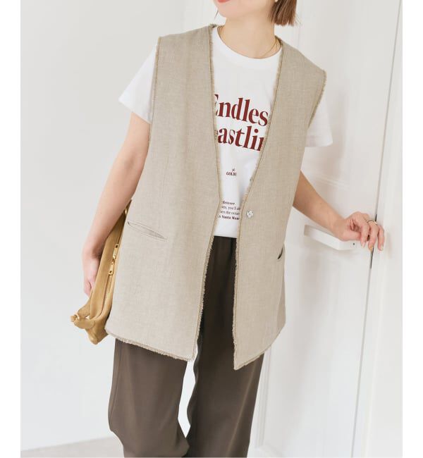 Spick and Span「《予約》Riopelle ツイードジレ」|その他|ベージュ