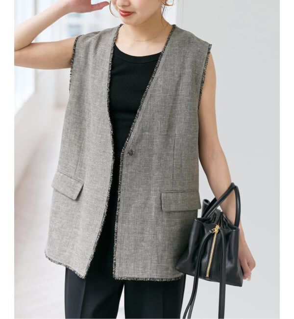 Spick and Span「《予約》Riopelle ツイードジレ」|その他|ブラックベース