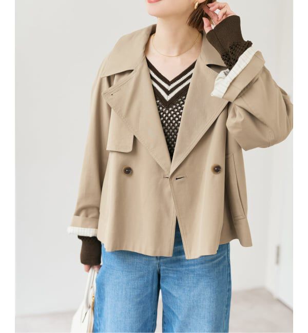 Spick and Span「ソフトツイルショートトレンチコート」|トレンチコート|