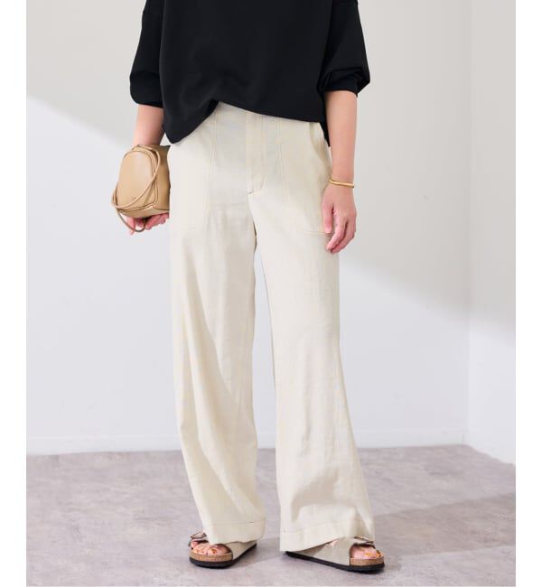 FRAMeWORK「ヴィンテージネップクロスパンツ」|スラックス|