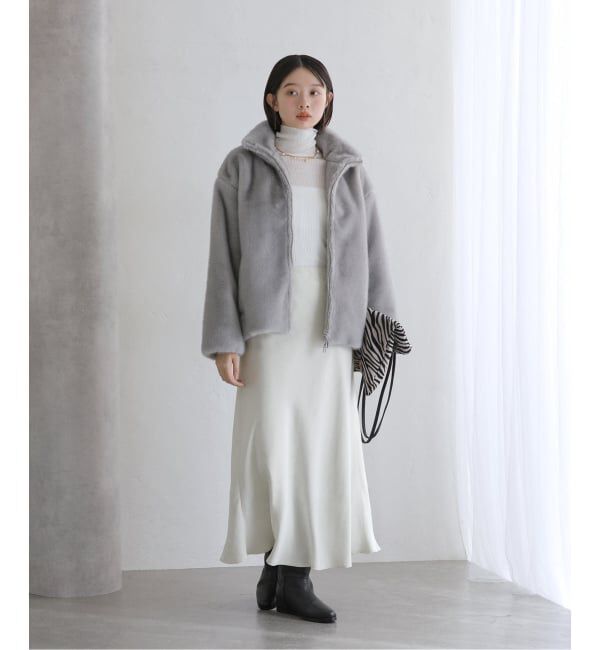  「【洗える】フィブリルサテンマーメイドスカート」|スカート|