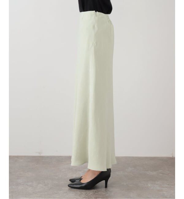  「【洗える】フィブリルサテンマーメイドスカート」|スカート|