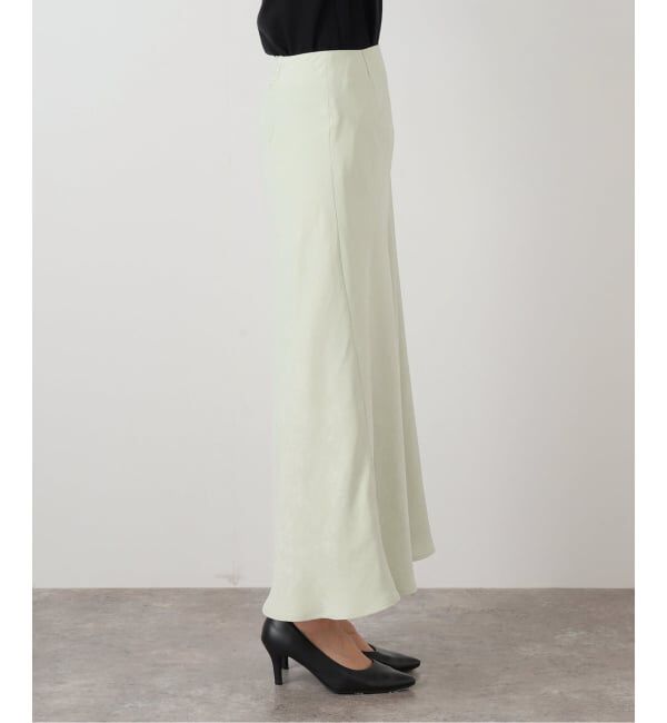  「【洗える】フィブリルサテンマーメイドスカート」|スカート|