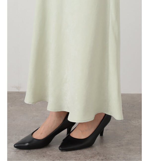  「【洗える】フィブリルサテンマーメイドスカート」|スカート|