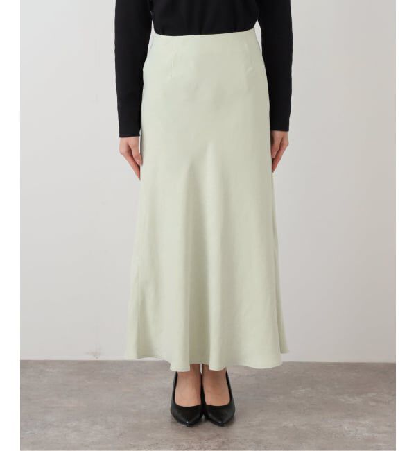  「【洗える】フィブリルサテンマーメイドスカート」|スカート|