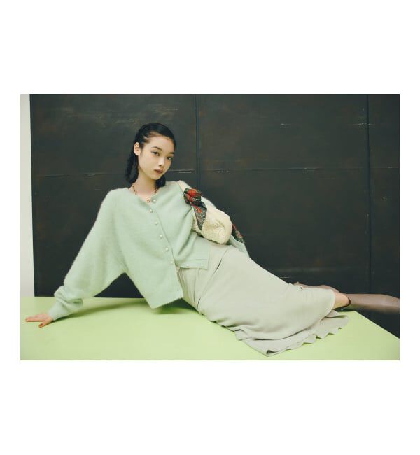  「【洗える】フィブリルサテンマーメイドスカート」|スカート|