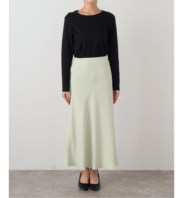  「【洗える】フィブリルサテンマーメイドスカート」|スカート|