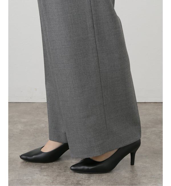  「【洗える】タックワイドパンツ」|スラックス|