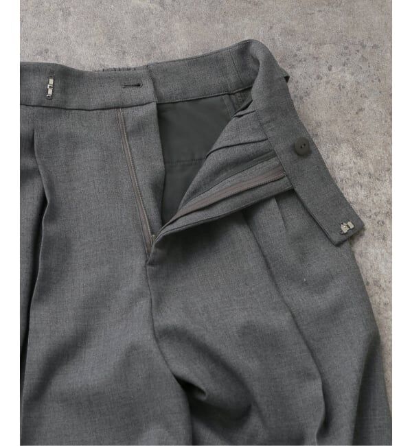  「【洗える】タックワイドパンツ」|スラックス|