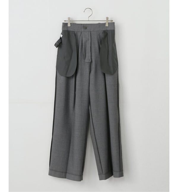  「【洗える】タックワイドパンツ」|スラックス|