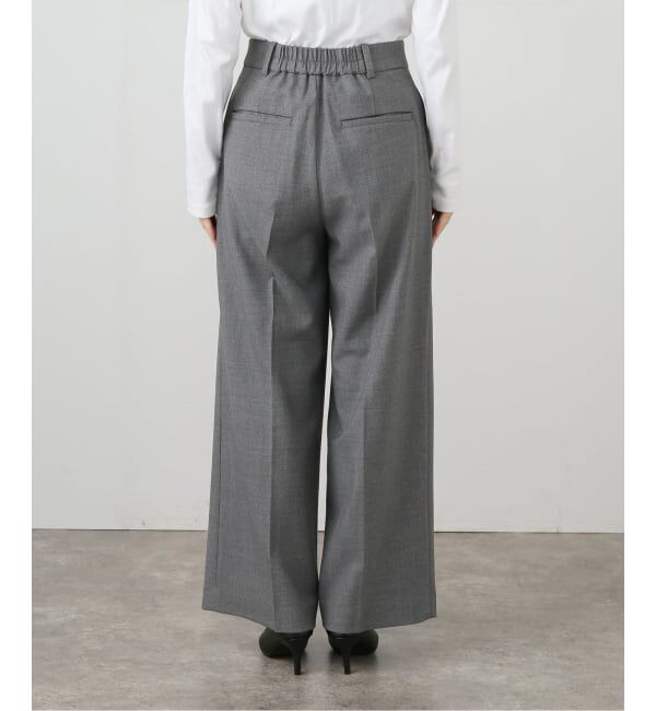  「【洗える】タックワイドパンツ」|スラックス|
