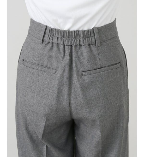  「【洗える】タックワイドパンツ」|スラックス|