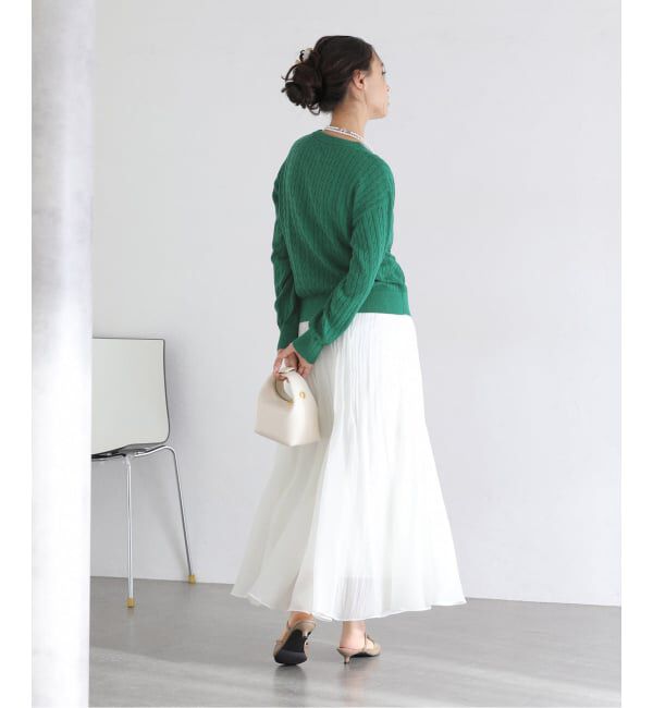  「《予約》【洗える】ケーブルニットカーディガン」|カーディガン|