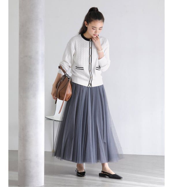  「《予約》【洗える】ケーブルニットカーディガン」|カーディガン|