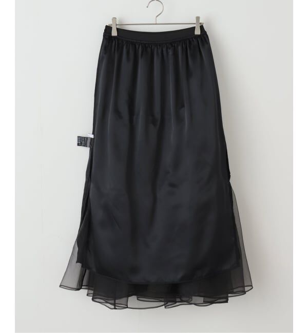  「【洗える】オーガンジーティアードスカート」|スカート|