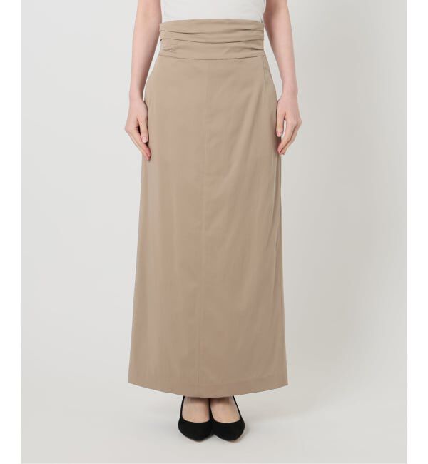  「【洗える】ウエストタックタイトスカート」|スカート|