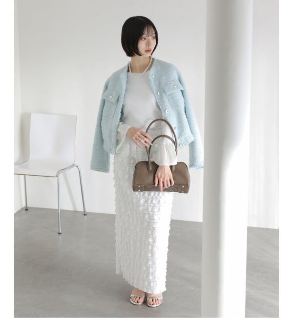  「【洗える】PROVOKE/プロヴォーク フリルマキシスカート」|スカート|