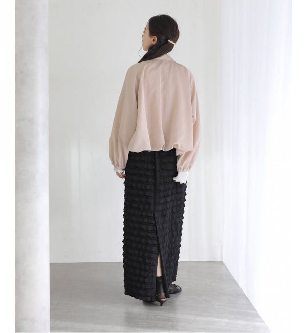  「【洗える】PROVOKE/プロヴォーク フリルマキシスカート」|スカート|