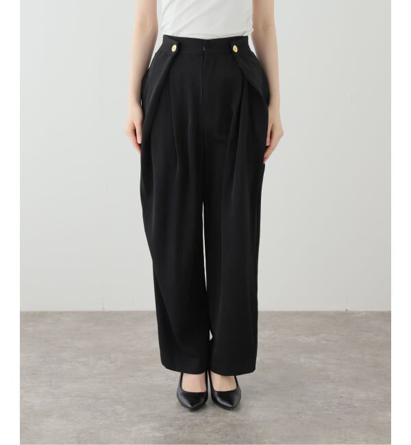  「【洗える】タックボタンパンツ」|スラックス|