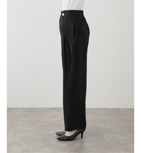  「【洗える】タックボタンパンツ」|スラックス|