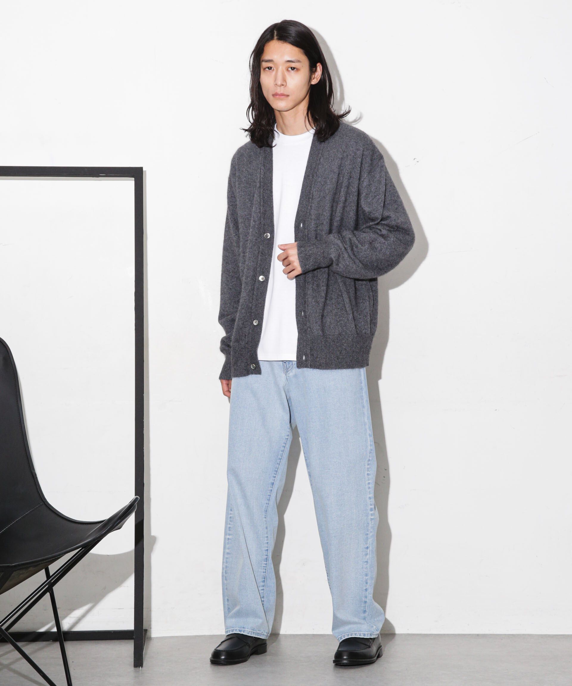 nano･universe「ヘアリーハイゲージＶネックカーディガン」|ニット・セーター|