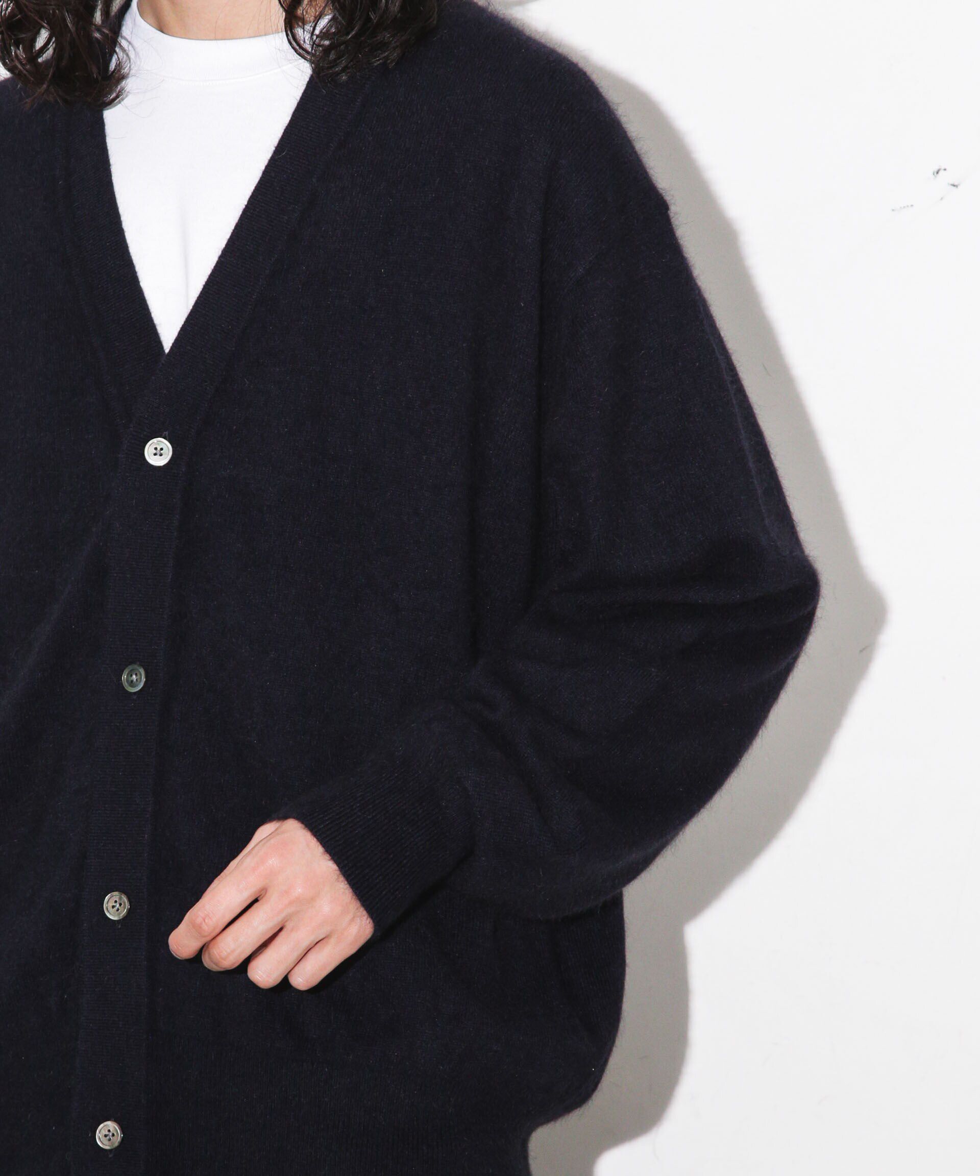 nano･universe「ヘアリーハイゲージＶネックカーディガン」|ニット・セーター|