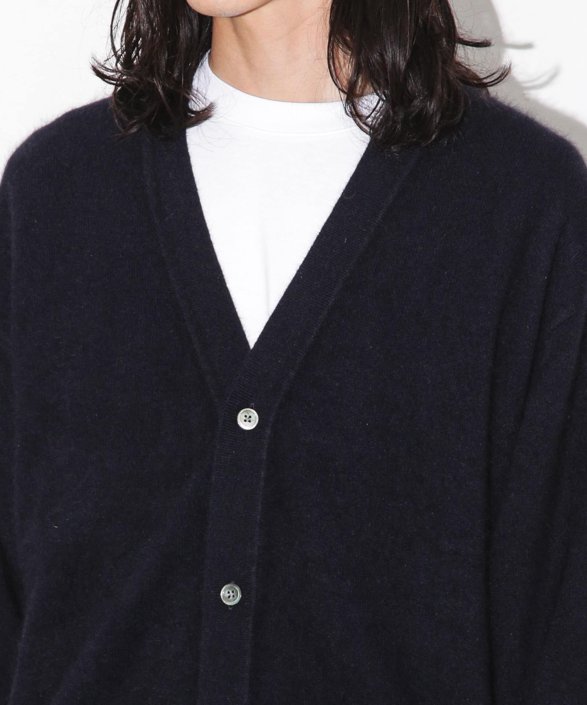 nano･universe「ヘアリーハイゲージＶネックカーディガン」|ニット・セーター|