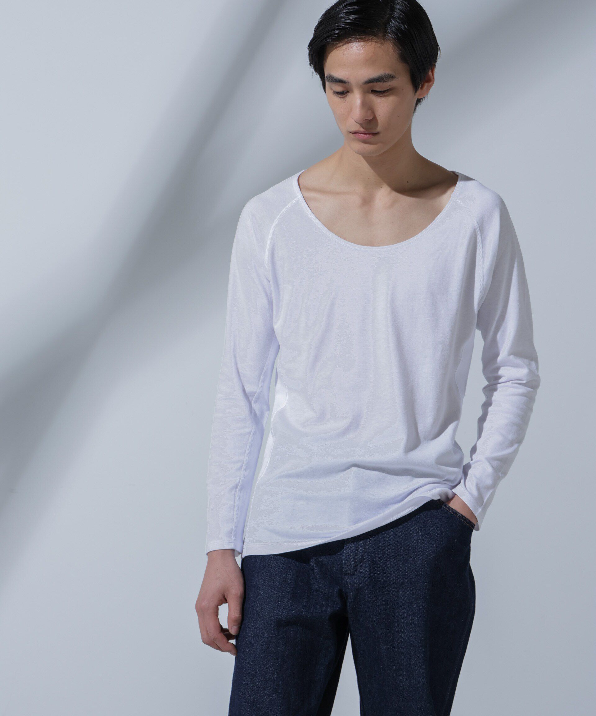 nano･universe「Anti Soaked(R)Plus インナーTシャツ 長袖」|Tシャツ・カットソー|