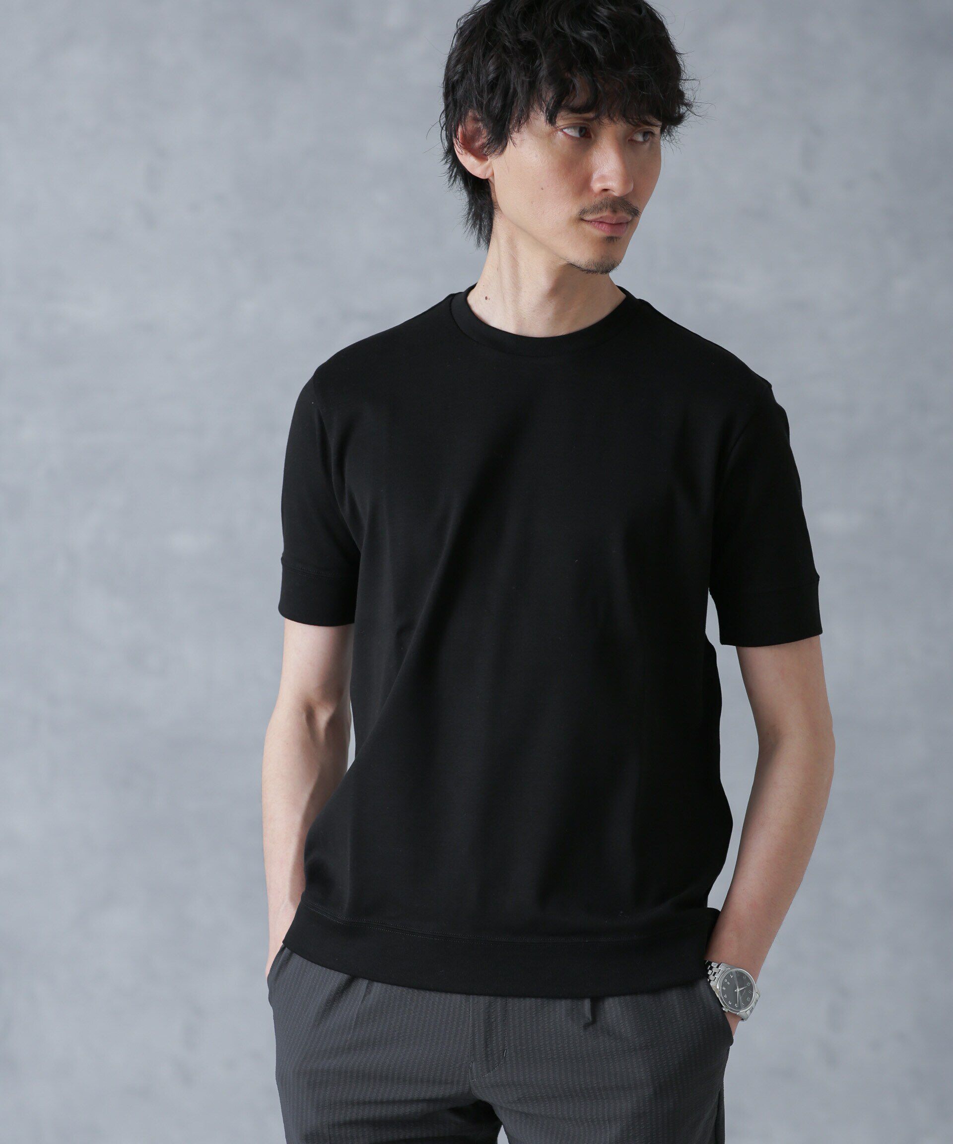 nano･universe「「FORMAL JERSEY」クルーネックカットソー半袖」|Tシャツ・カットソー|