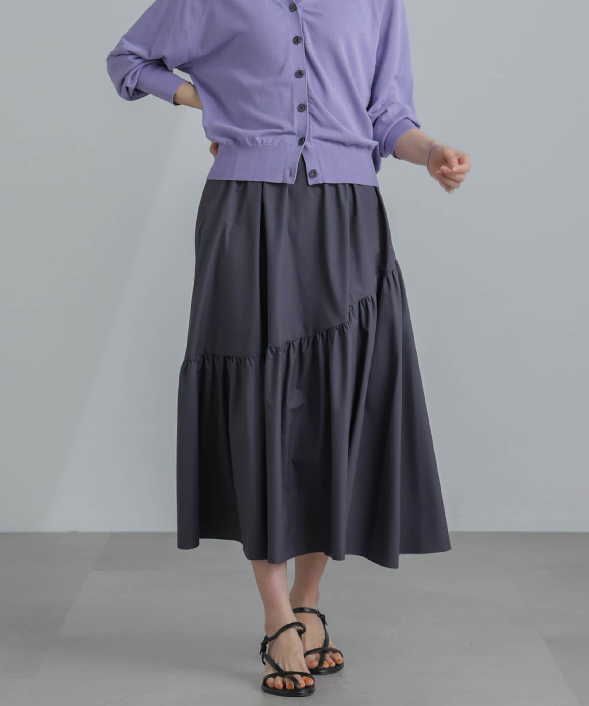 nano･universe「<撥水機能><ウォッシャブル>MINOTECH(R) アシメティアードギャザースカート」|スカート|