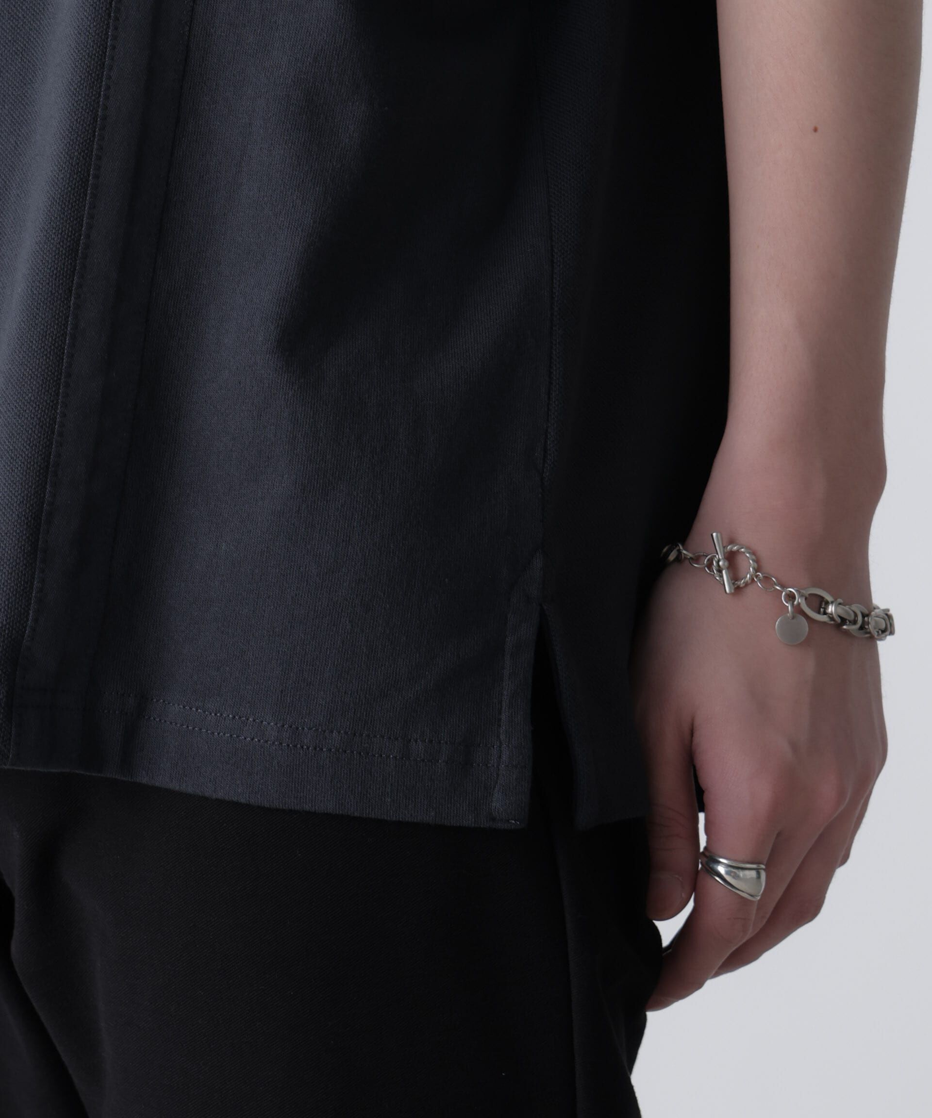 nano･universe「切り替えビッグポロシャツ 半袖」|Tシャツ・カットソー|