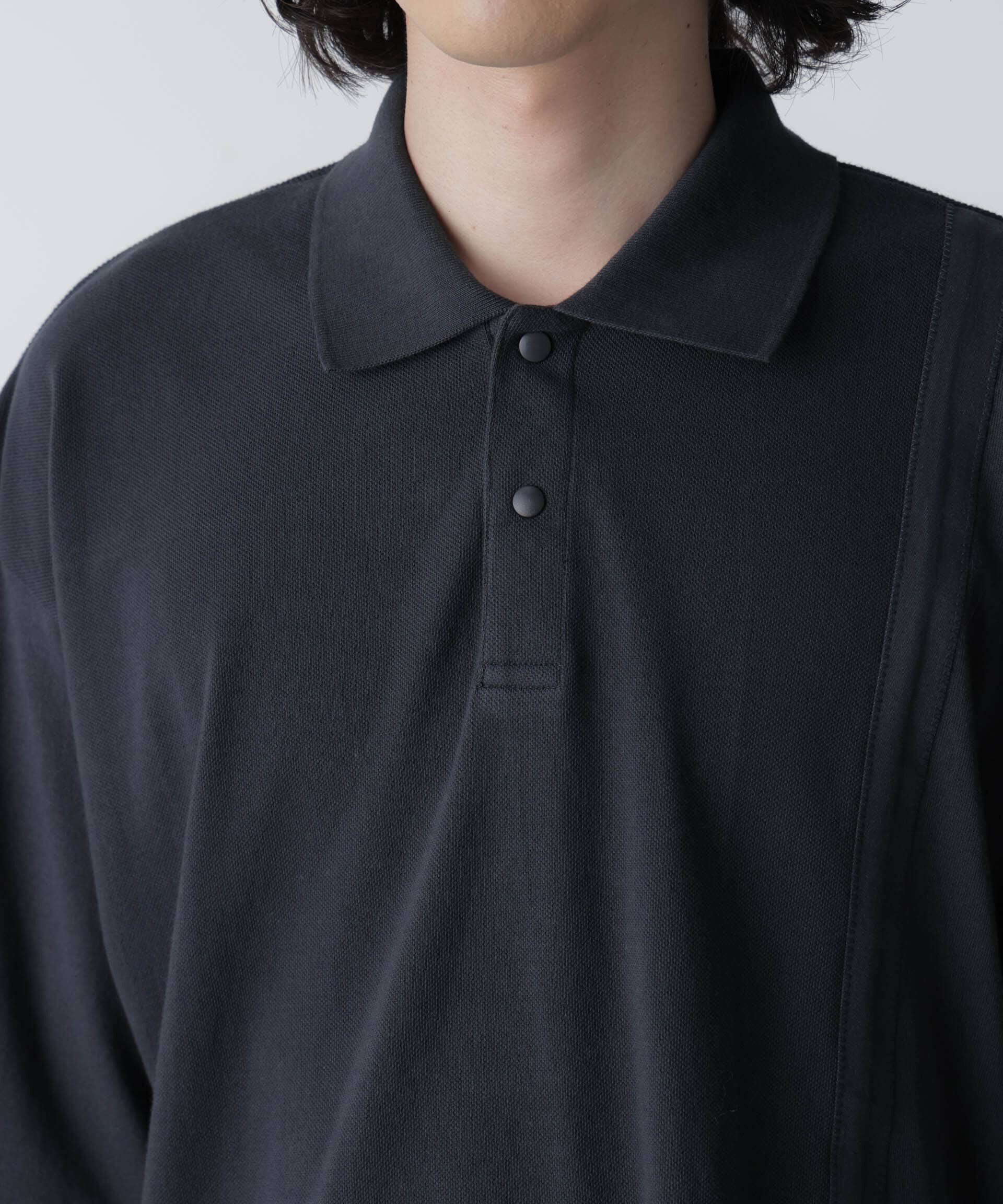 nano･universe「切り替えビッグポロシャツ 半袖」|Tシャツ・カットソー|