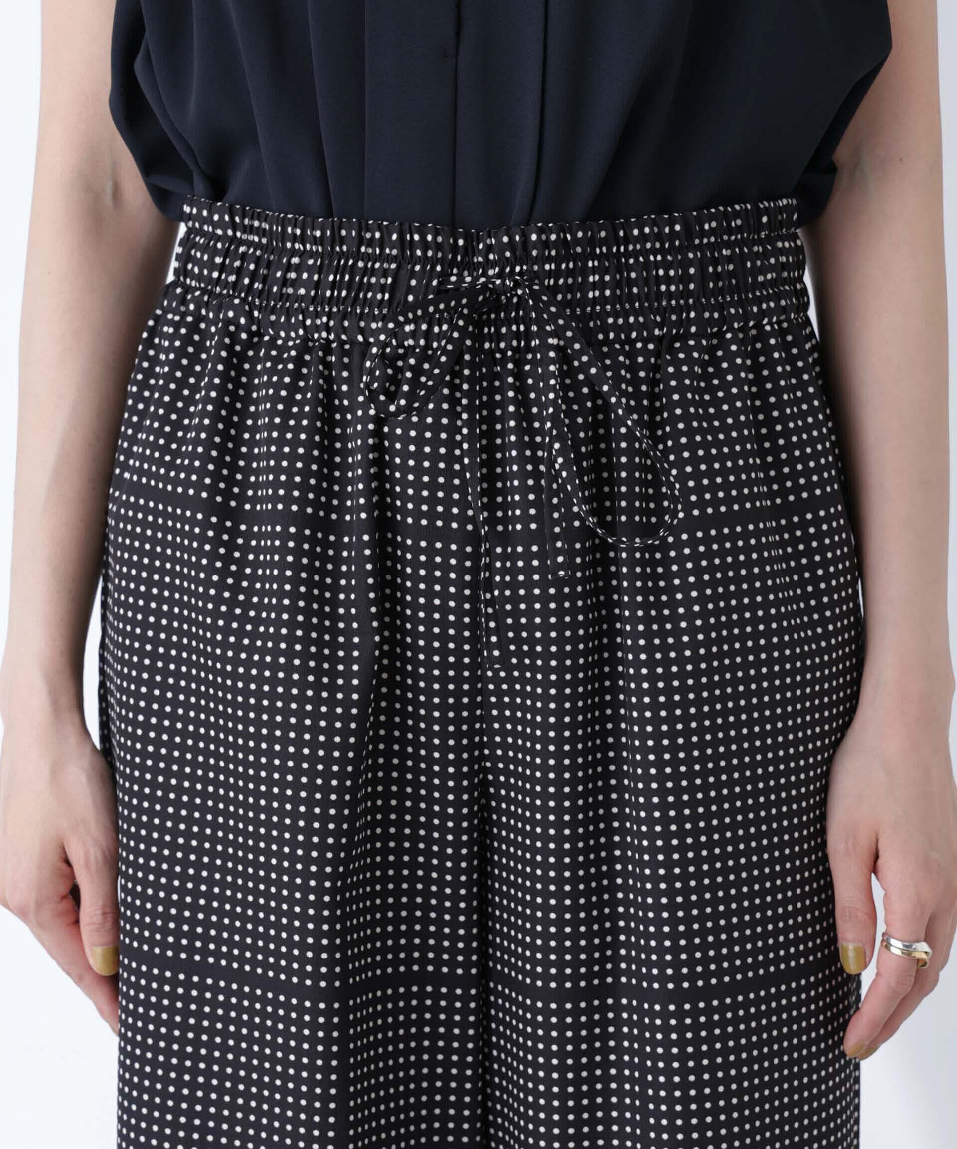 nano･universe「AtPARK＆DAILYWEAR/ドットプリントパンツ」|チノ|